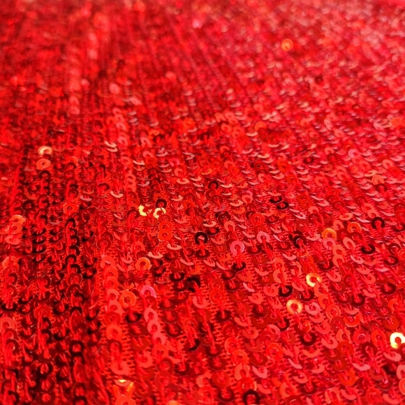 Celebrity Fashion Women's Red Sequin Straps Shoulder Dress Size Large NWT - Picture 8 of 10